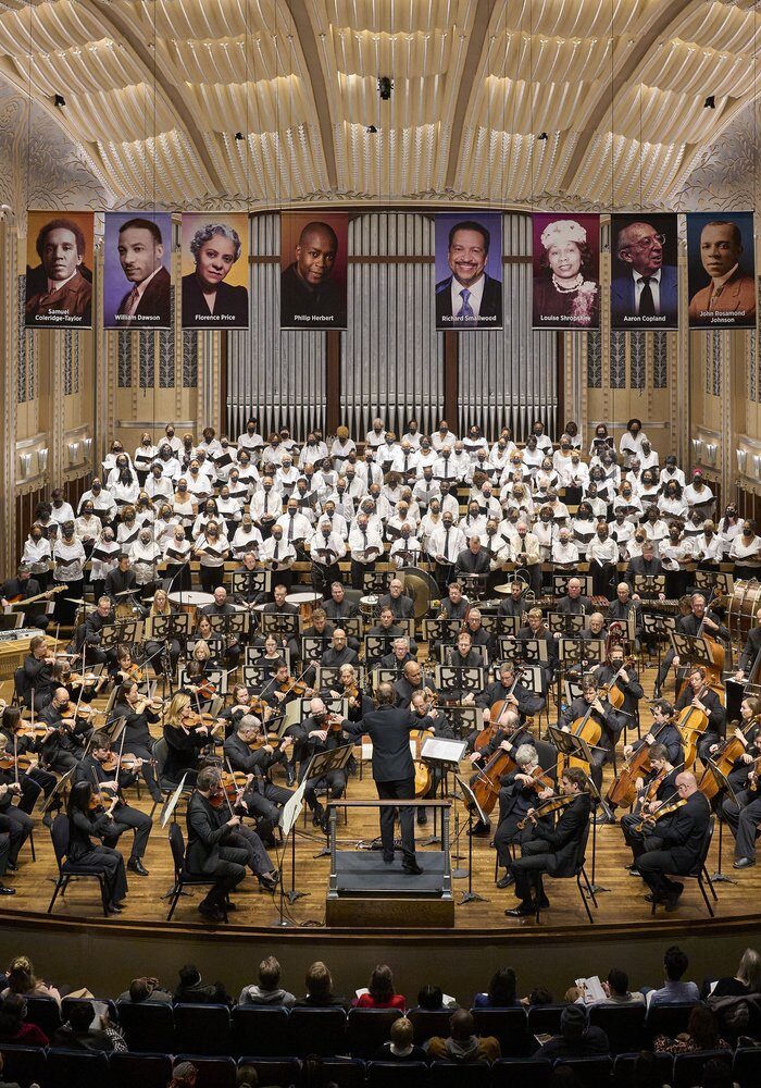 The Cleveland Orchestra
MartinLuther King Concert
Daniel Reith, conductor
Soloman Howard, bass and narrator
Peter Lawson Jones, narrator and emcee
Martin Luther King, Jr. Celebration Chorus
Dr. William Henry Caldwell, director
Photo by Roger Mastroianni